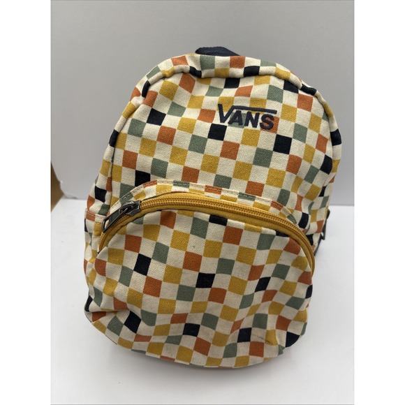 Vans Karina Rozunko Checkered Mini Backpack  10"H 8" W - Picture 2 of 11
